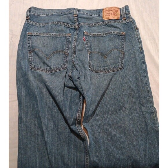VTG Levi's 569 Loose Straight Jeans 36x30" Blue Baggy Red Tab Medium Wash Y2K - Picture 10 of 11